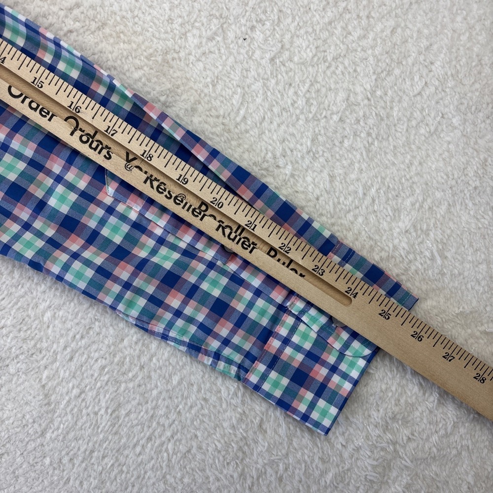 VINEYARD VINES Performance Mens Long Sleeve Shirt Medium Plaid Slim-Fit Button - Picture 9 of 13